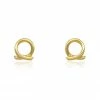 Linda Tahija Accessories Loop 14k Gold Plate Stud Earrings