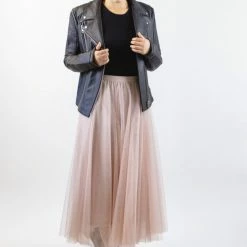 Ivy + Jack Fashion Muse Blush Tulle Layered Midi Skirt