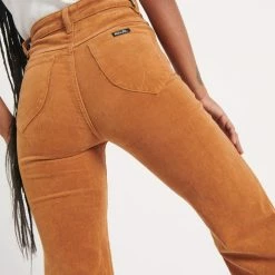 Rollas Fashion Eastcoast Flare Tan Cord Pant