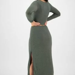 Among The Brave Interstellar Forest Stretch Midi Skirt Fashion