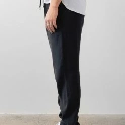 Among The Brave Fast Track Black Elastic Waist Tapered Cupro Jogger Fashion