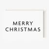 Father Rabbit Black White Merry Christmas Greeting Card Support Local Gifts
