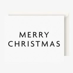 Father Rabbit Black White Merry Christmas Greeting Card Support Local Gifts