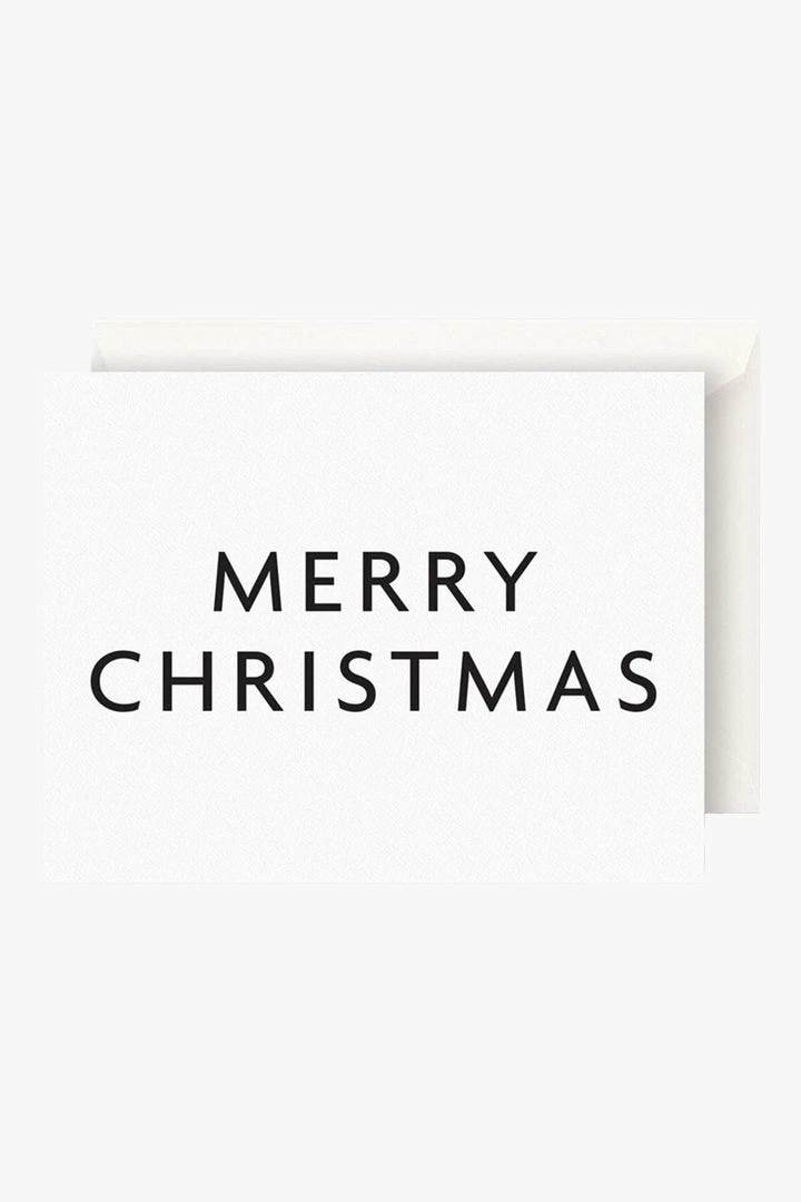 Father Rabbit Black White Merry Christmas Greeting Card Support Local Gifts