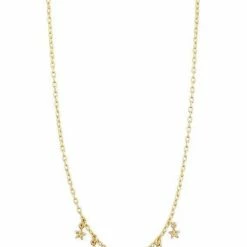 Pilgrim Regina Seven Mini Stars Gold Pendant Necklace