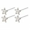 Pilgrim Regina Mini Star Stud Silver Earrings Two Pack Accessories