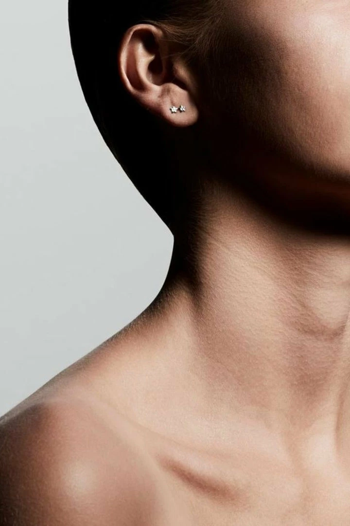 Pilgrim Regina Mini Star Stud Silver Earrings Two Pack Accessories