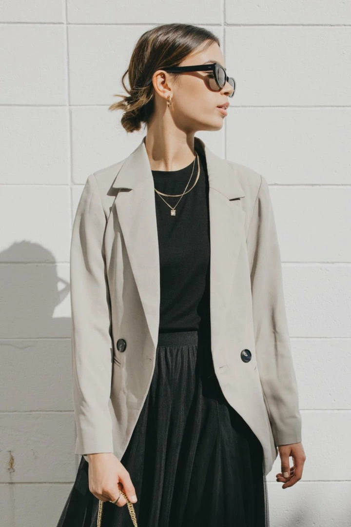 Ivy + Jack Harper Stone Textured Double Breasted Blazer Fashion