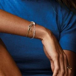 Pilgrim Talia Flat Snake Chain Gold Bracelet