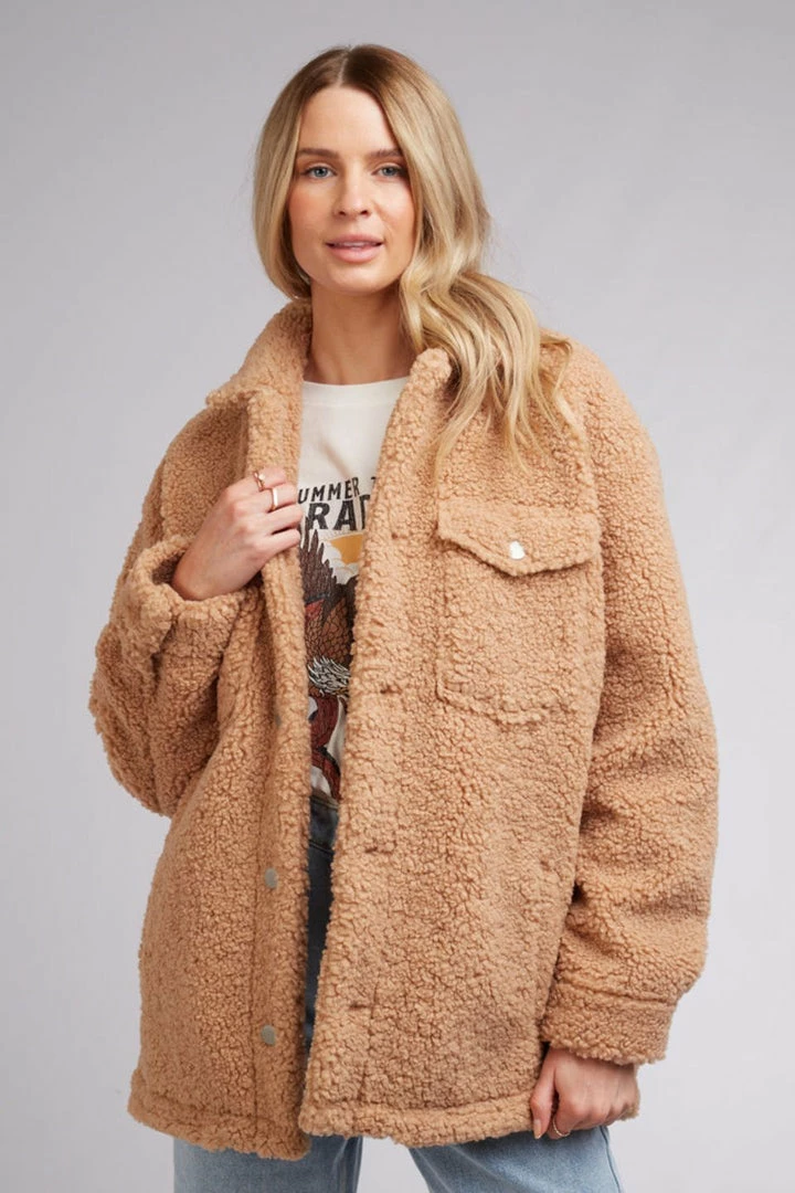 All About Eve Gemma Tan Teddy Shacket Fashion