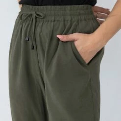 Among The Brave New Love Army Drapey Drawstring Tapered Cuffed Pant Fashion