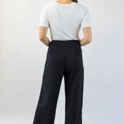 Among The Brave Best Life Black Soft Crepe Wide Leg Pant Fashion
