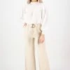 Ivy + Jack Fearless Sand Dune Pleat Front High Waist Belted Wide Leg Pant Fashion