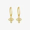 Lindi Kingi Accessories Baroque Cross Sleeper Earrings With Embellishment