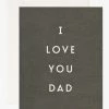 Father Rabbit I Love You Dad Charcoal Greeting Card