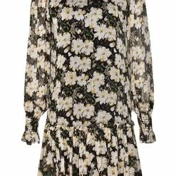 Ivy + Jack Fashion Bria Ivory Gardenia LS Dropped Waist Smock Dress