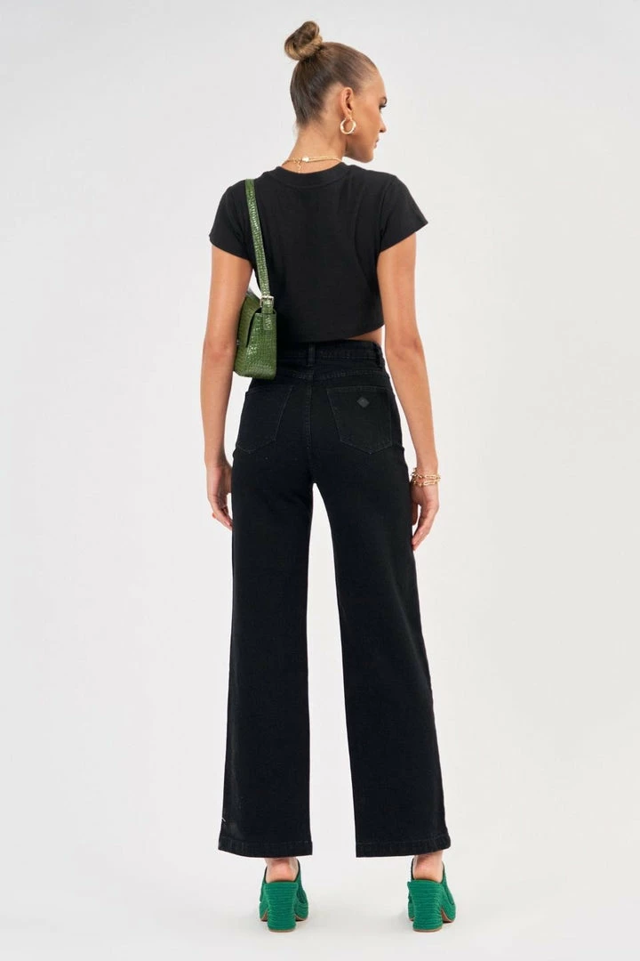 Abrand Jeans Fashion A 94 High Wide Dead Of Night Jet Black Denim Jean