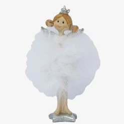 Alison's Acquisitions Christmas Decorations Star Princess Small With Hanger White 12cm