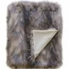 Heirloom Faux Fur Mountain Hare Grey Throw Cushion, Throws & Linen