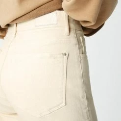 Mavi Barcelona Antique White High Wide Denim Jean Fashion