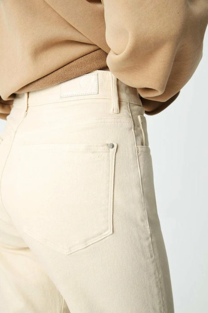 Mavi Barcelona Antique White High Wide Denim Jean Fashion