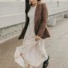 Ivy + Jack Fashion Mason Chocolate Linen Boyfriend Blazer