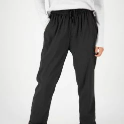 Among The Brave Warrior Black Relaxed Drapey Drawstring Elastic Cuff Pant Fashion