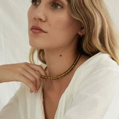 Brie Leon 925 Mini Twist Gold Sleeper Earrings Accessories