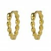 Brie Leon 925 Mini Twist Gold Sleeper Earrings Accessories