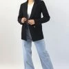 Ivy + Jack Mason Black Twill Boyfriend Blazer Fashion
