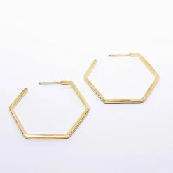 Audrey Loves Ruby Hexagon Stud Earring