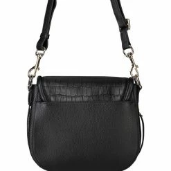 Saben Sadie Black Croc Saddle Shoulder Bag Accessories