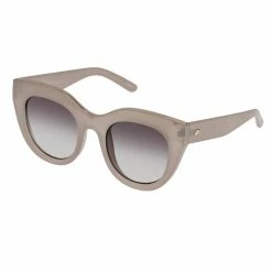 Le Specs Air Heart Oversized Cat Eye Oatmeal Sunglasses Accessories