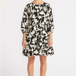 Staple The Label Fashion Alita Black White LS Mini Dress