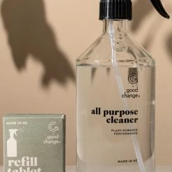 Good Change Table & Kitchen All Purpose Cleaner Moss Reusable Glass Silicon Base Bottle