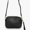Federation The All Times Black Leather Cross Body Gold Hardware Bag