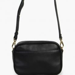 Federation The All Times Black Leather Cross Body Gold Hardware Bag