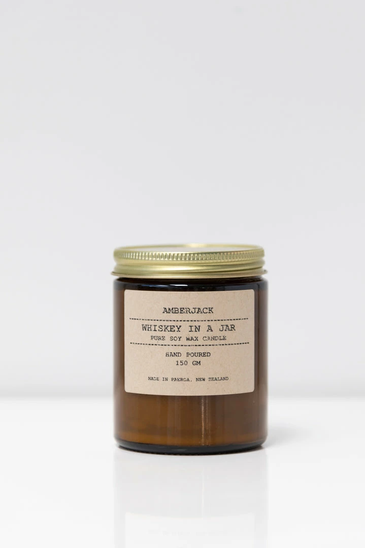 Amberjack Whiskey In A Jar 150gm Candle Home Fragrance