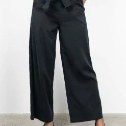 Among The Brave Fashion City Black Rayon Flat Front Pant