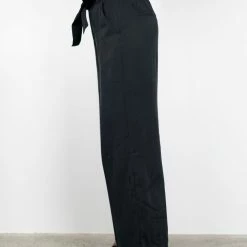 Among The Brave Fashion City Black Rayon Flat Front Pant