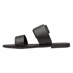 Solsana April Double Buckle Black Slide