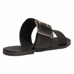 Solsana April Double Buckle Black Slide