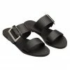 Solsana April Double Buckle Black Slide