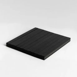 NED Collections Support Local Gifts Arm Chair Side Rest Black Wood Slats