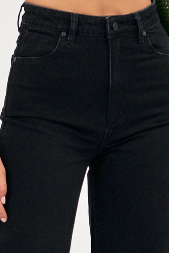 Abrand Jeans Fashion A 94 High Wide Dead Of Night Jet Black Denim Jean
