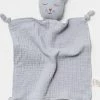 Over The Dandelions Organic Muslin Sleepy Bear Lovey Frost Home & Beauty