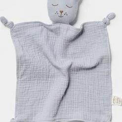 Over The Dandelions Organic Muslin Sleepy Bear Lovey Frost Home & Beauty