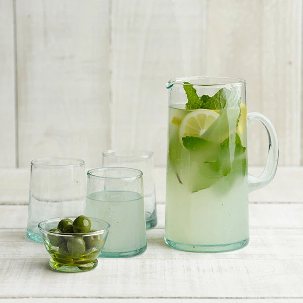 Beldi Wine Glasses Clear Blue Large 250ml Gift The Hostest With The Mostest