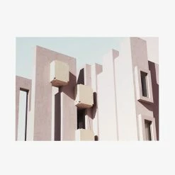 Papier HQ Blush Building White Framed A1 Print