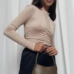 Brie Leon Chloe Top Handle Forest Green Bag Accessories